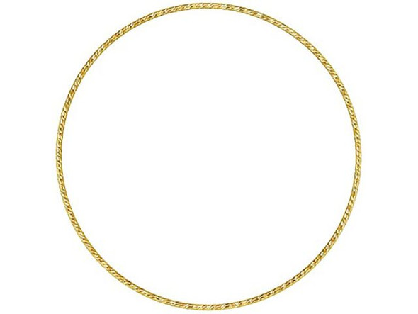 Bangle Bracelet, 1.3mm Sparkle Wire, 2.5" ID, 14kt Gold-Filled (Each)