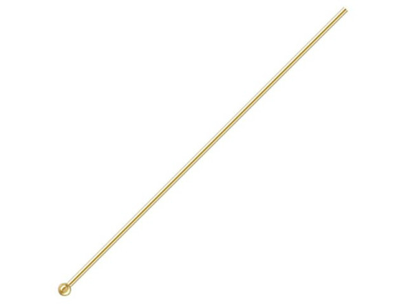 14kt Gold-Filled Ball End Head Pin, 1-1/2", 24-gauge (10 Pieces)