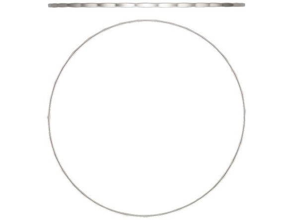 Bangle Bracelet, 1.3mm Hammered Wire, Sterling Silver (Each)