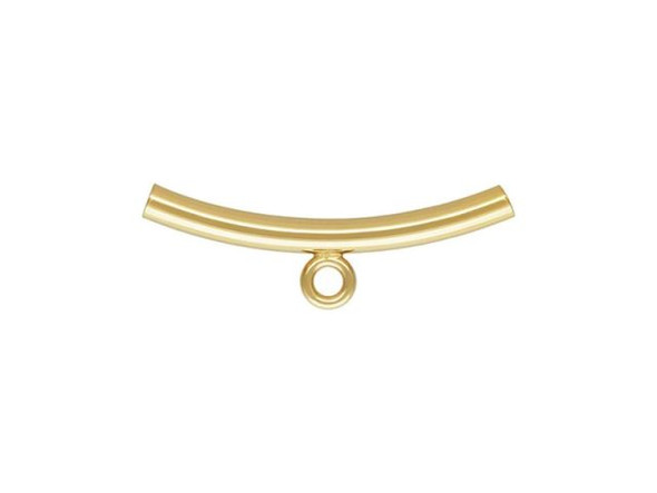 14kt Gold-Filled 20x2mm Bead, Curved Tube with Loop (Each)