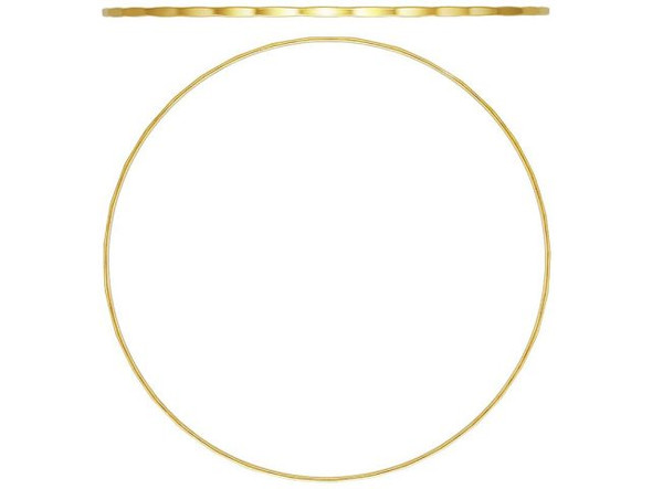 Bangle Bracelet, 1.3mm Hammered Wire, 14kt Gold-Filled (Each)
