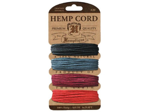Hemp Cord, 20lb Test - Autumn Nights Color Mix (Each)