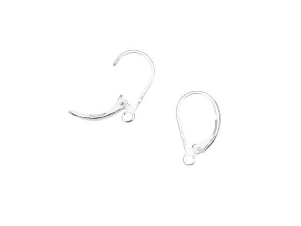 1/10, Silver-Filled Leverback Ear Wire, Plain (pair)