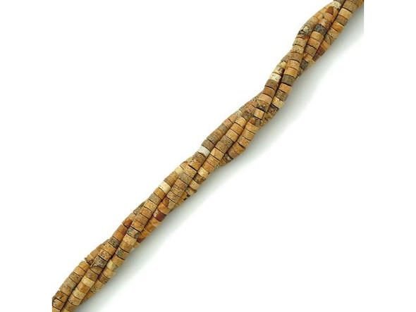 Picture Jasper 2x4mm Gemstone Heishi Beads (strand)