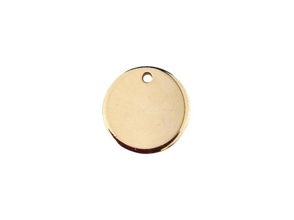 10mm Round 14kt Gold-Filled Blank with Hole (Each)