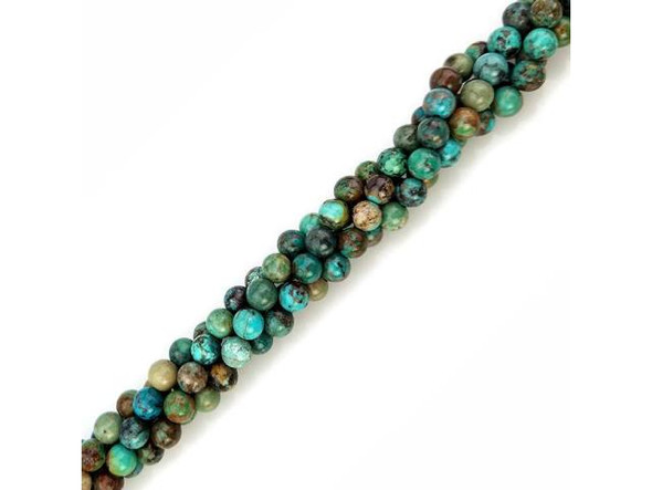 Hubei Turquoise 6mm Round Gemstone Beads (strand)