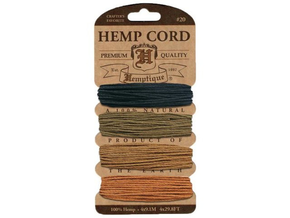 Hemp Cord, 20lb Test - Desert Dawn Color Mix #61-214-20-009