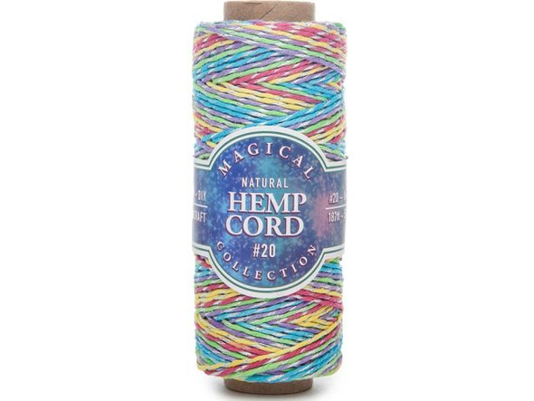 Hemp Cord, 20lb Test - Magical Metallic Unicorn Mix (50 gram)