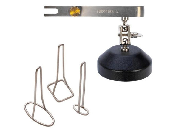 This kit includes both #65-157 Bezel Clamp, and #65-158 Ring Shank and Bezel Holders. See Related Products links (below) for similar items and additional jewelry-making supplies that are often used with this item.   Bezel Clamp Tips from the Designer:   Holder Tips from the Designer:  
