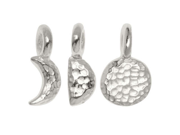TierraCast Moon Phases Charm Set - Silver Plated (set)