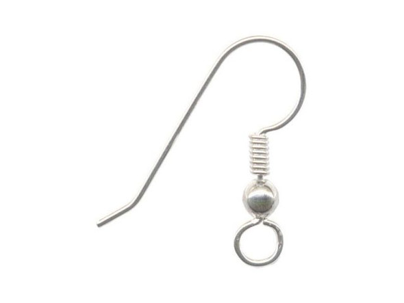 Sterling Silver French Hook Earring Wires (12 Pieces)