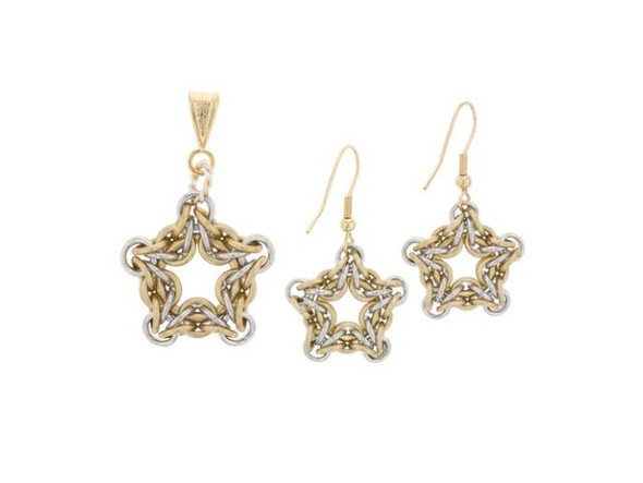 Weave Got Maille Morning Star Chain Maille Pendant & Earrings Kit (Each)