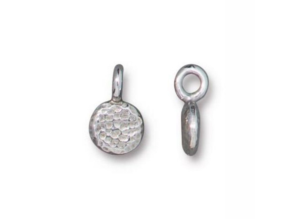 TierraCast Full Moon Charm - Silver Plated (Each)