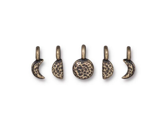 TierraCast Moon Phases Charm Set - Antiqued Brass Plated (set)