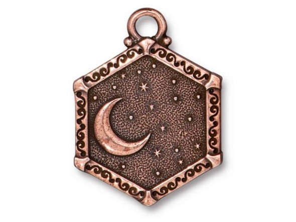 TierraCast Sun & Moon Pendant - Antiqued Copper Plated (Each)