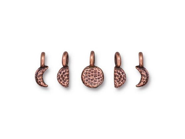 TierraCast Moon Phases Charm Set - Antiqued Copper Plated (set)