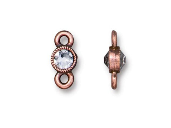TierraCast Crystal Brilliance Link - Antiqued Copper Plated (Each)