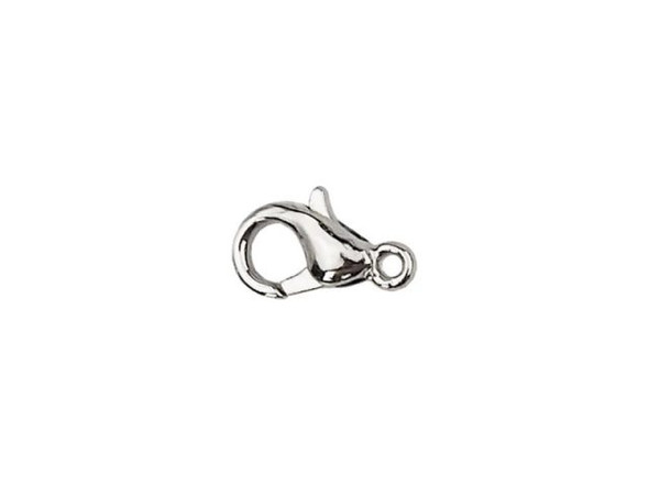 10mm Lobster Clasp - Silver Plated (12 Pieces)