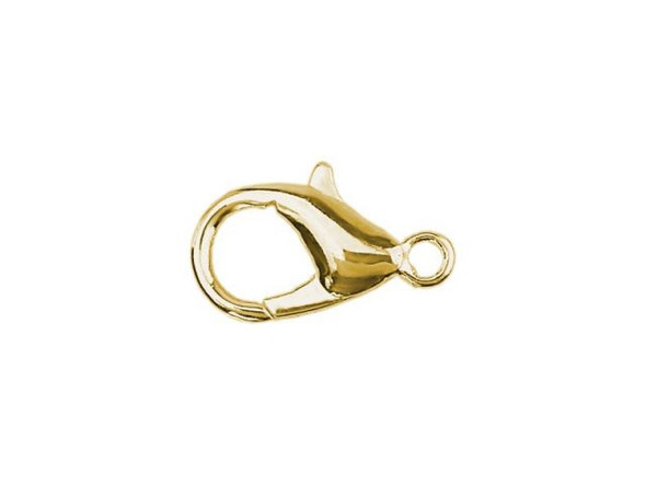 15mm Lobster Clasp - Gold Plated (12 Pieces)