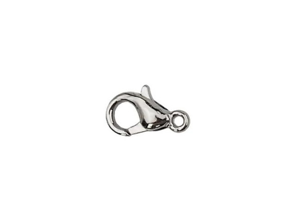 10mm Lobster Clasp - White Plated (12 Pieces)