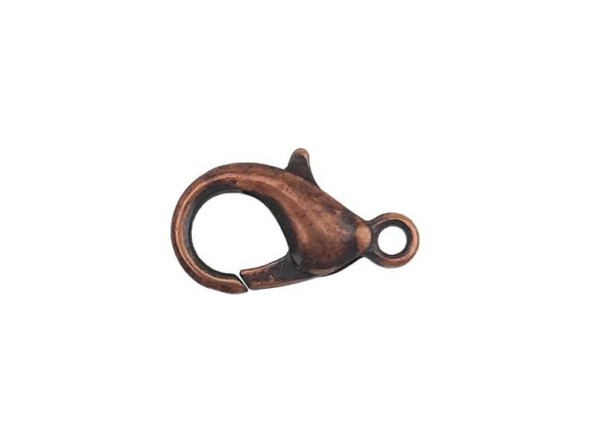 15mm Lobster Clasp - Antiqued Copper Plated (12 Pieces)