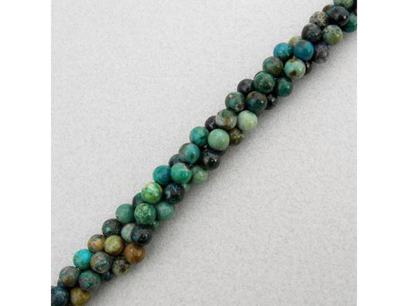 8mm Round Gemstone Bead - Chrysocolla (strand)