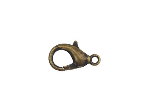 12mm Lobster Clasp - Antiqued Brass Plated (12 Pieces)
