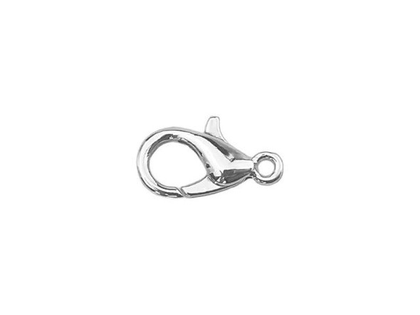 12mm Lobster Clasp - Silver Plated (12 Pieces)