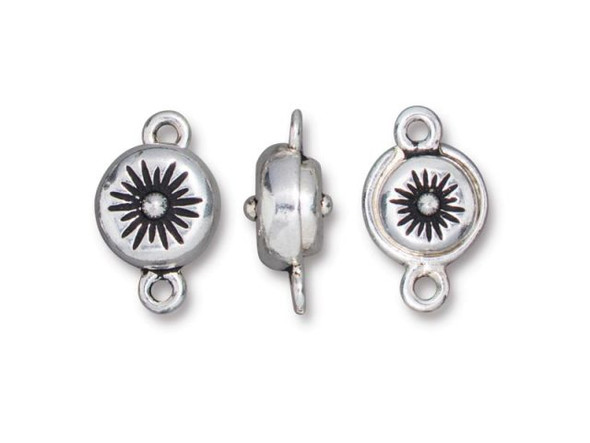 TierraCast Starburst Magnetic Clasp - Antiqued Silver Plated (Each)