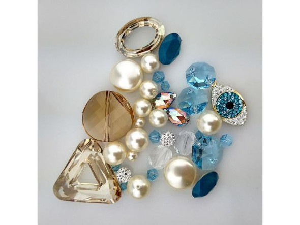  For our 50th Anniversary this summer (2022), we scoured our shelves and buyer-sample archives and found over 25 lbs of cool PRESTIGE Crystal crystals -- lots of "3 of these", "2 each of 12 shapes of a color that was new in 2005", et cetera. Many of the larger beads, pendants and fancy stones we found were $6/each, $18/each or even $25 for a single large specialty-cut PRESTIGE Crystal crystal component. We've taken these fancy crystal beads and pendants, and combined them with smaller PRESTIGE Crystal beads and drops, to make pretty color-themed assorted bags. Each bag contains a unique mixture. At the original wholesale prices, these bags are worth at least $25, and in most cases, the present-day value is around $50. For our 50th anniversary, we're selling them for just $19.72 (we opened Rings &amp; Things in the summer of 1972). We've bagged them carefully, but because these are decades worth of cool found items, there may be an occasional chip to be found. Any blemishes are included in the price. See links below for more information about PRESTIGE Crystal crystal and related jewelry-making supplies. 