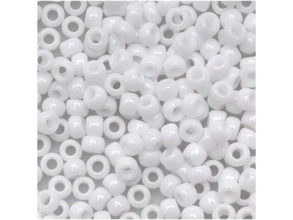 TOHO Glass Seed Bead, Size 8, 3mm, Opaque White (Tube)