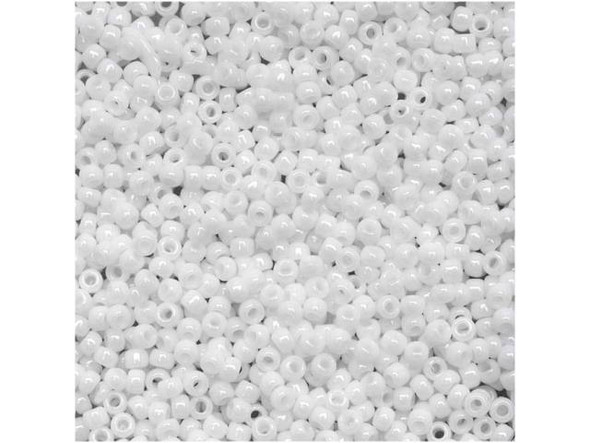 TOHO Glass Seed Bead, Size 15, 1.5mm, Opaque White (Tube)