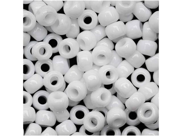 TOHO Glass Seed Bead, Size 6, Opaque White (Tube)