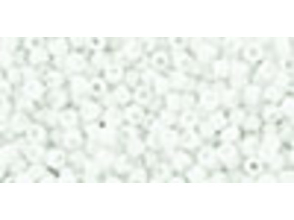 TOHO Glass Seed Bead, Size 15, 1.5mm, Opaque-Frosted White (Tube)