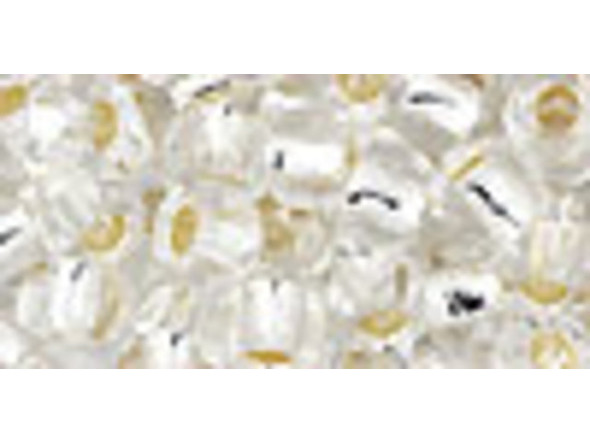 TOHO Glass Seed Bead, Size 3, Silver-Lined Crystal (Tube)