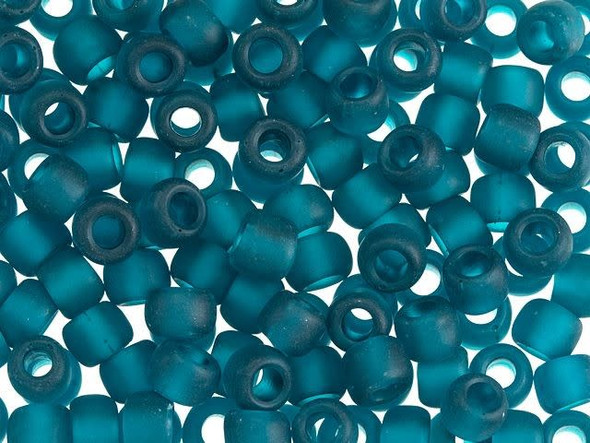 TOHO Glass Seed Bead, Size 3, Transparent-Frosted Teal (Tube)