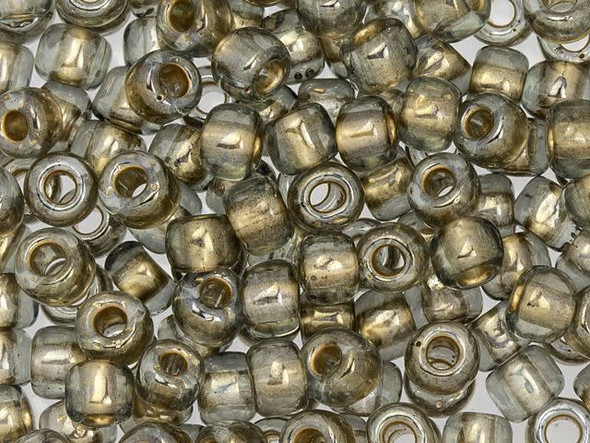 TOHO Glass Seed Bead, Size 3, Gold-Lined Black Diamond (Tube)