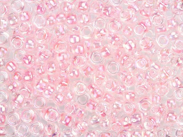 TOHO Glass Seed Bead, Size 6, Dyed-Rainbow Ballerina Pink (Tube)