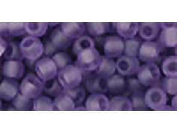 TOHO Glass Seed Bead, Size 6, Transparent-Frosted Sugar Plum (Tube)