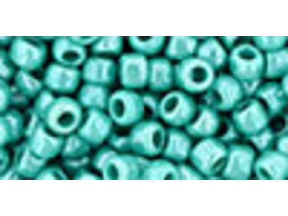 TOHO Glass Seed Bead, Size 6, Opaque-Lustered Turquoise (Tube)