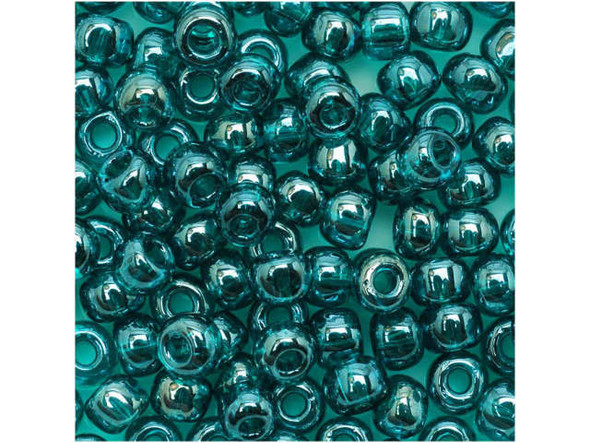 TOHO Glass Seed Bead, Size 6, Transparent-Lustered Teal (Tube)