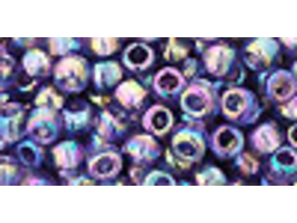 TOHO Glass Seed Bead, Size 6, Transparent Rainbow Sugar Plum (Tube)