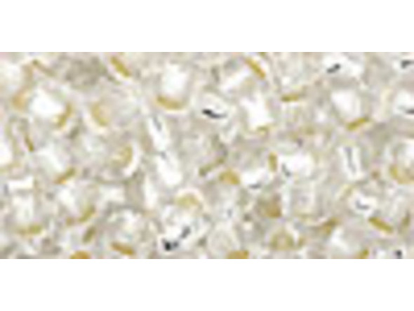 TOHO Glass Seed Bead, Size 6, Silver-Lined Crystal (Tube)