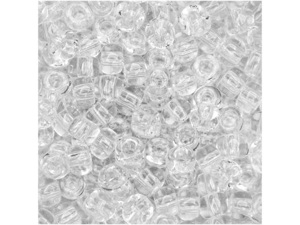 TOHO Glass Seed Bead, Size 6, Transparent Crystal (Tube)