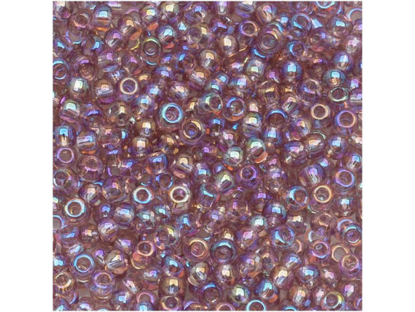 TOHO Glass Seed Bead, Size 6, Transparent Rainbow Lt Amethyst (Tube)