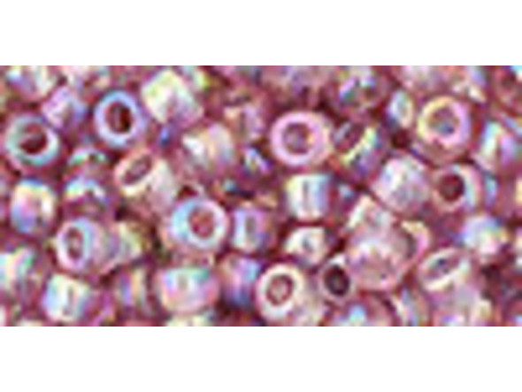 TOHO Glass Seed Bead, Size 6, Transparent Rainbow Lt Amethyst (Tube)