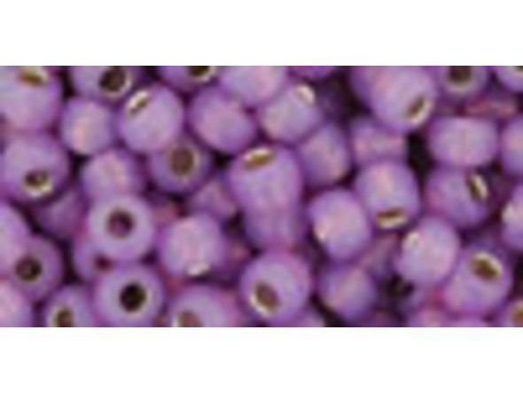 TOHO Glass Seed Bead, Size 6, Silver-Lined Milky Amethyst (Tube)