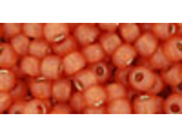 TOHO Glass Seed Bead, Size 6, Silver-Lined Milky Grapefruit (Tube)