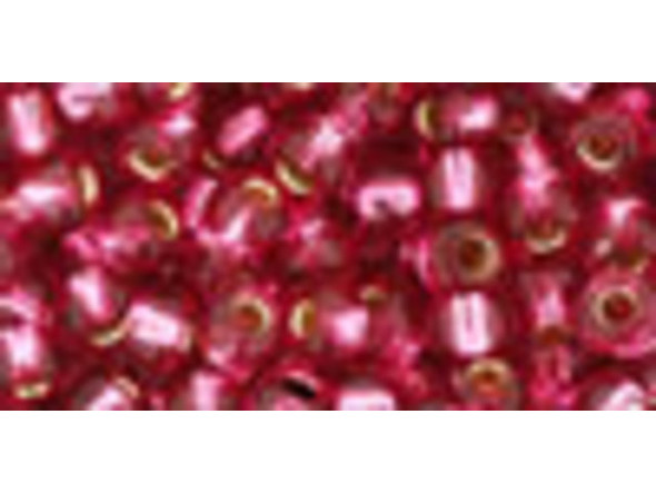 TOHO Glass Seed Bead, Size 6, Silver-Lined Mauve (Tube)