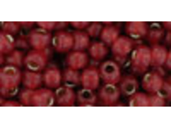 TOHO Glass Seed Bead, Size 6, Silver-Lined Milky Pomegranate (Tube)